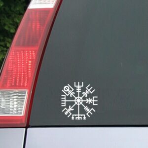 Vegvísir Aufkleber – Freistehend & waschanlagenfest
